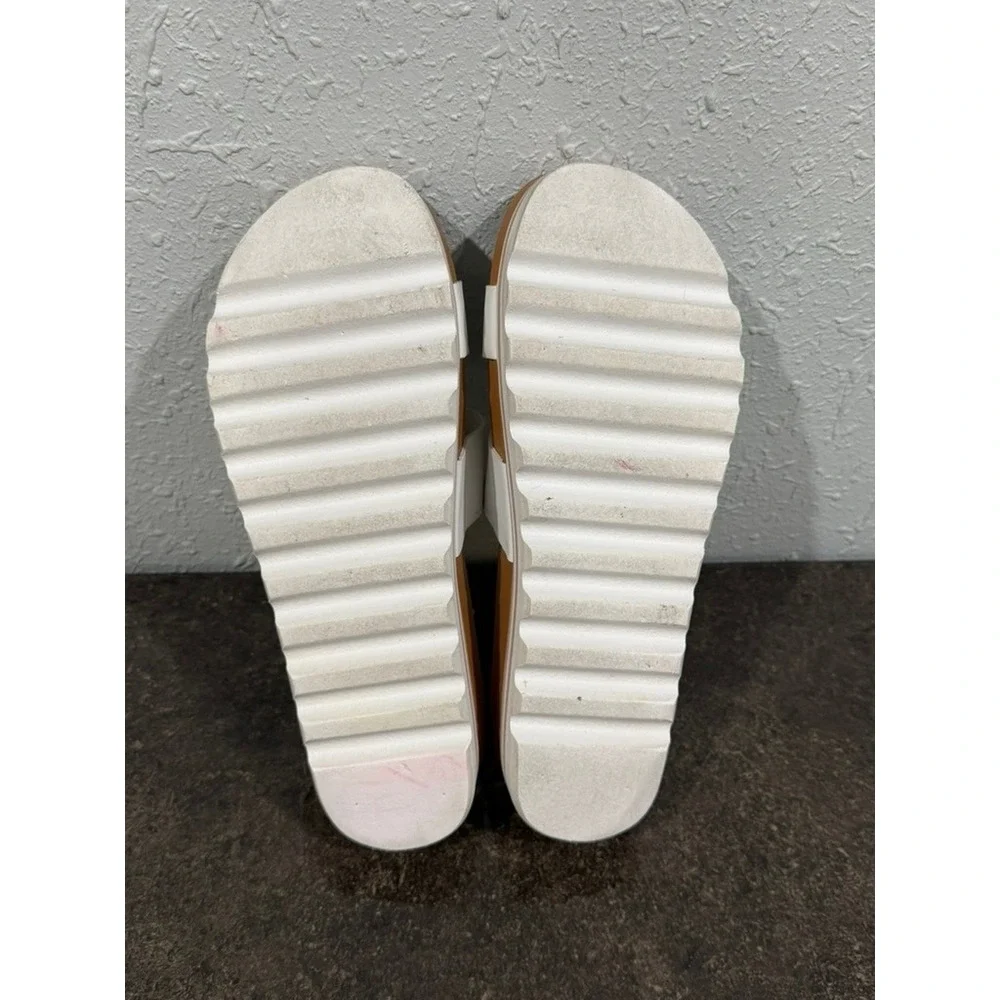 Reef Vista Hi Platform Sandals Womens 9 White Cork Two Strap Slides